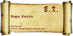 Buga Kevin névjegykártya