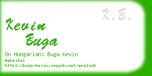 kevin buga business card